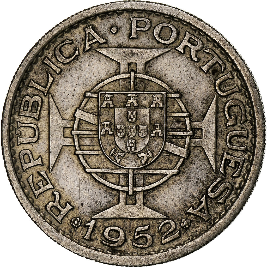 Mozambico, 20 Escudos, 1952, Argento, BB+, KM:80