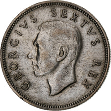 Sudafrica, George VI, 2 Shillings, 1952, Argento, BB, KM:38.2