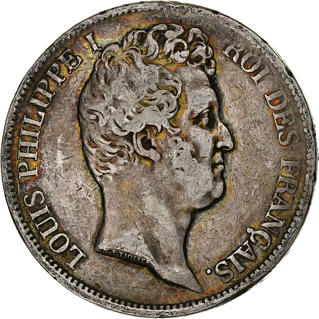 Moneta, Francia, Louis-Philippe, 5 Francs, 1831, Marseille, MB+, Argento