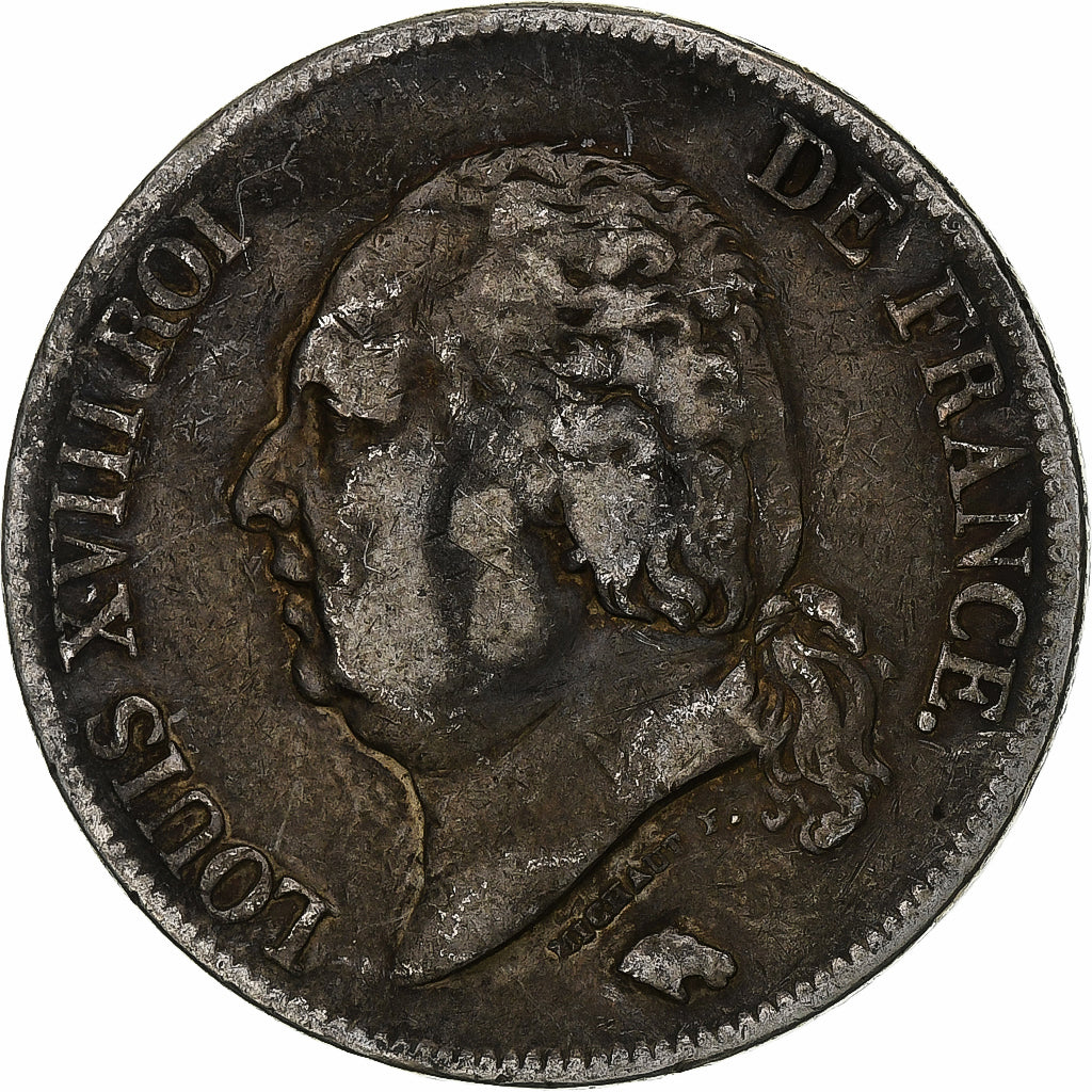France, Louis XVIII, Louis XVIII, 5 Francs, 1823, Paris, TB+, Argent, KM:711.1