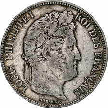 Coin, France, Louis-Philippe, 5 Francs, 1843, Bordeaux, VF(30-35), Silver