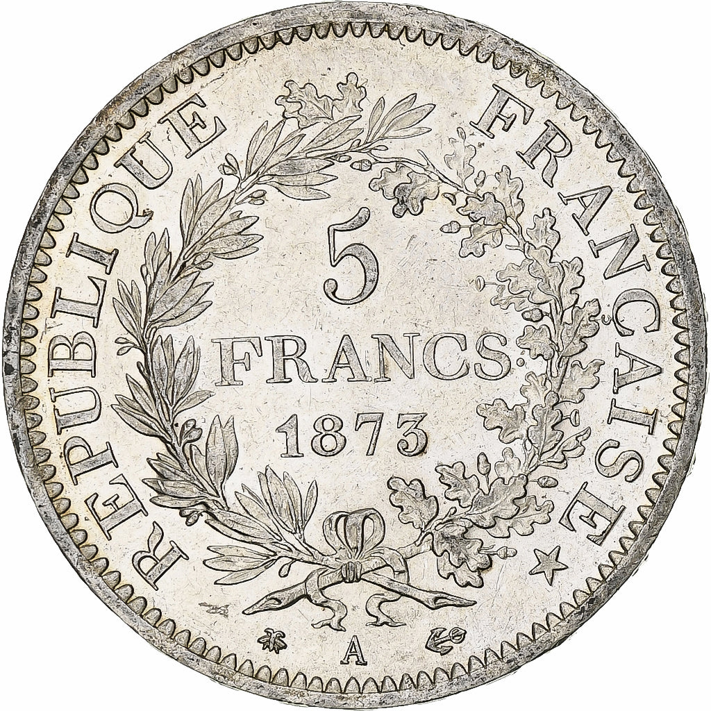 Monnaie, France, Hercule, 5 Francs, 1873, Paris, SUP+, Argent, Gadoury:745.a