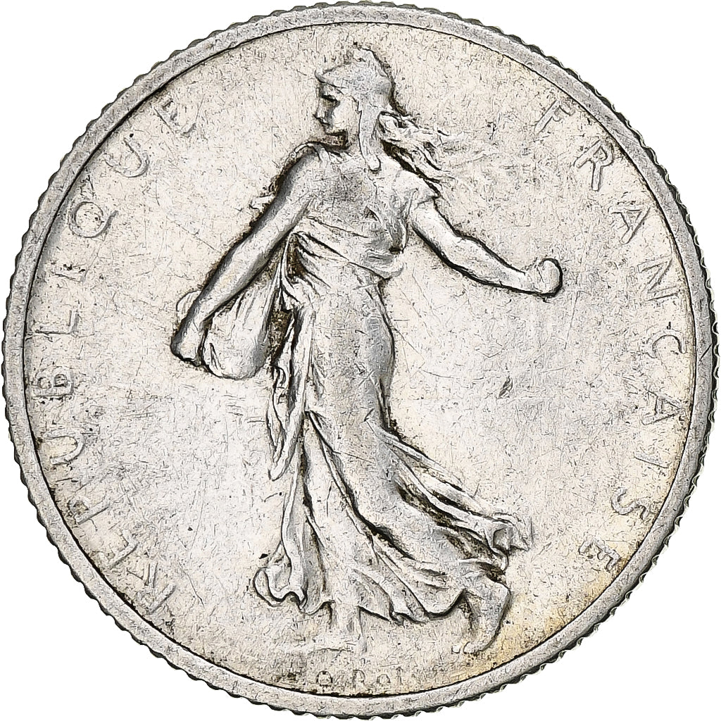 Coin, France, Semeuse, Franc, 1907, Paris, VF(30-35), Silver, KM:844.1