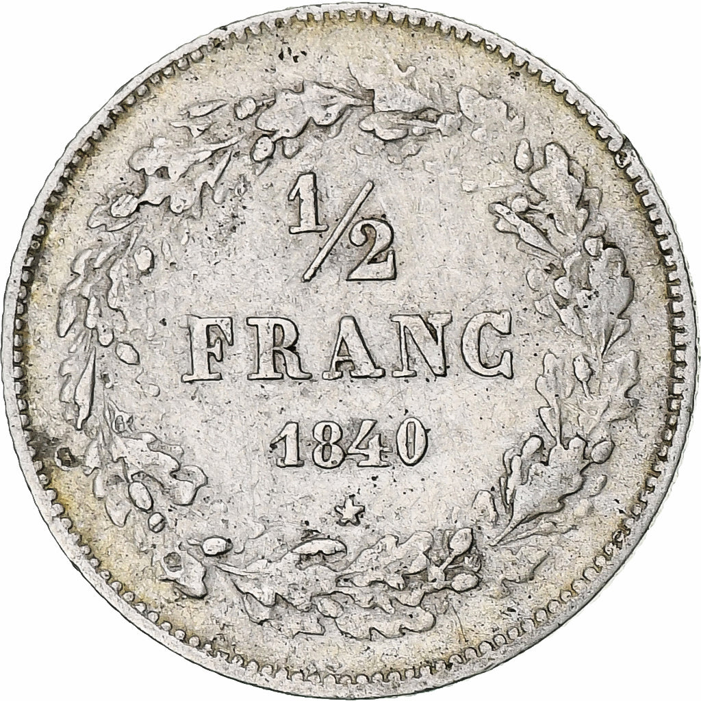 Belgium, Leopold I, 1/2 Franc, 1840, Silver, VF(30-35), KM:6