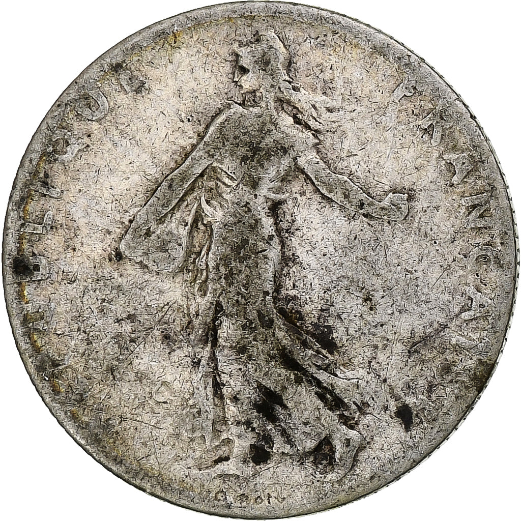 Francia, 50 Centimes, Semeuse, 1904, Paris, Plata, BC+, Gadoury:420, KM:854