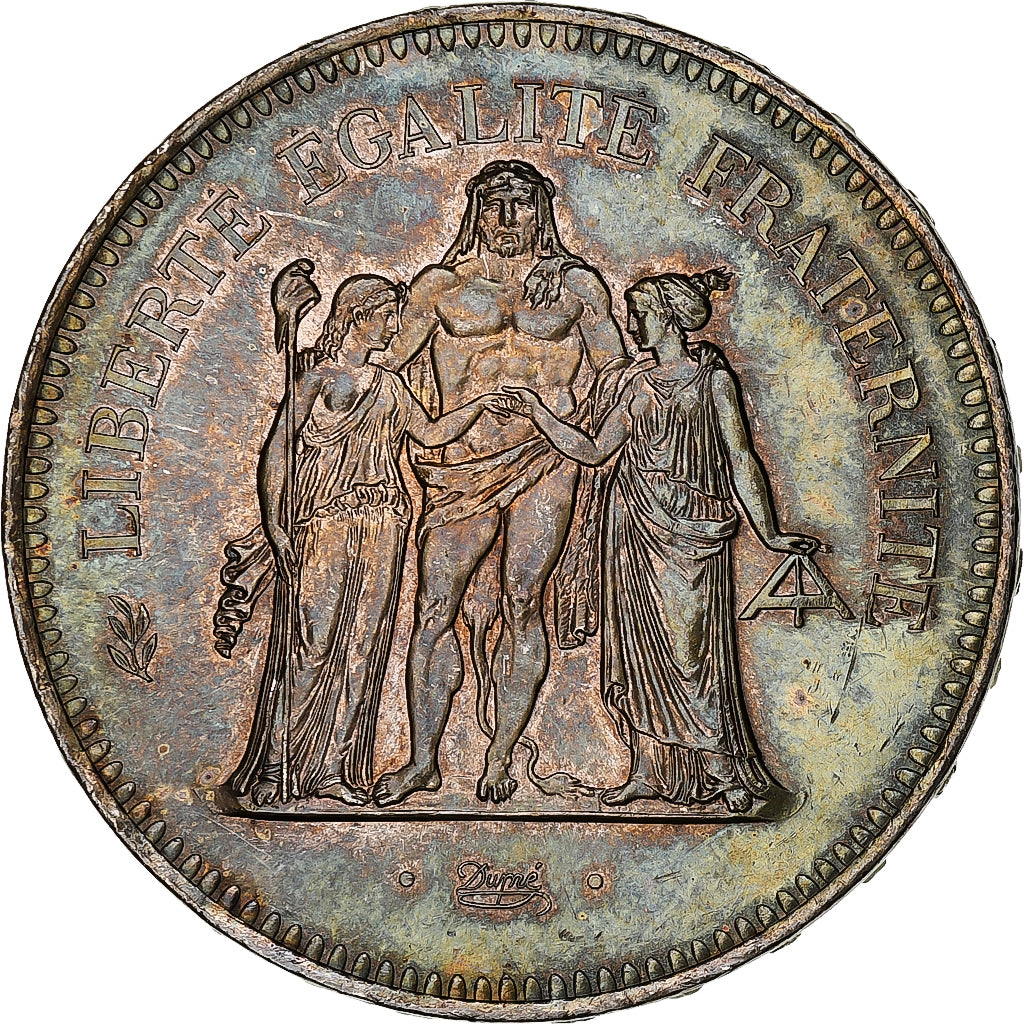 Münze, Frankreich, Hercule, 50 Francs, 1978, Paris, VZ+, Silber, KM:941.1