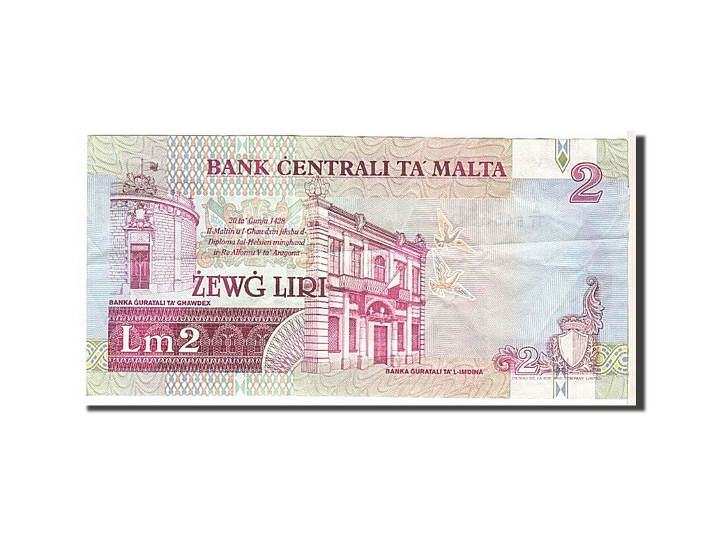 Malta, 2 Liri, 1994, KM #45a, EF(40-45), A11545365
