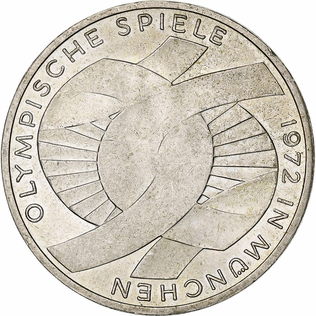 Moneta, GERMANIA - REPUBBLICA FEDERALE, 10 Mark, 1972, Karlsruhe, BB+, Argento