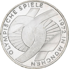 GERMANY - FEDERAL REPUBLIC, 10 Mark, 1972, Karlsruhe, Silver, MS(60-62), KM:131