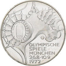GERMANY - FEDERAL REPUBLIC, 10 Mark, 1972, Stuttgart, BE, Silver, MS(60-62)