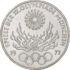 République fédérale allemande, 10 Mark, 1972, Hambourg, Argent, TTB+, KM:135