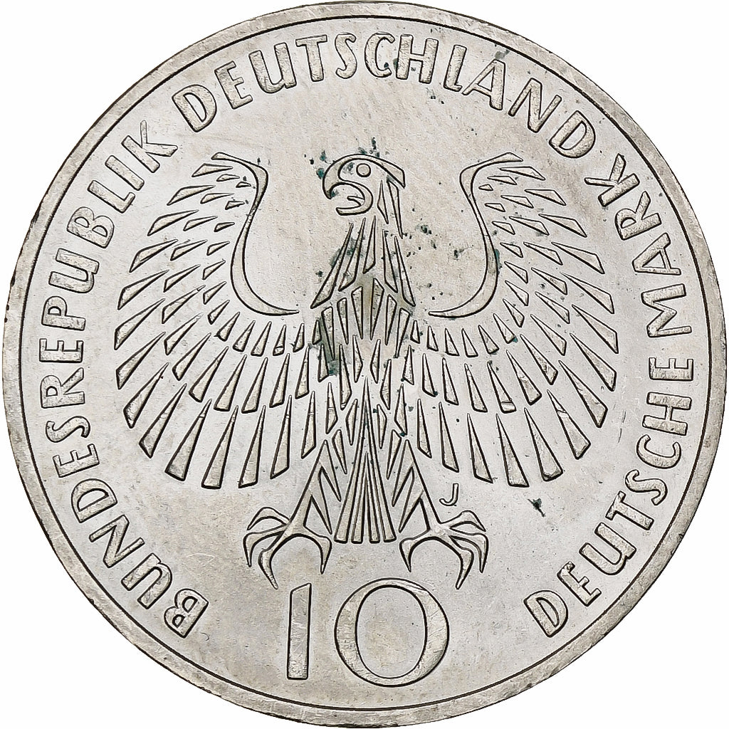 Bundesrepublik Deutschland, 10 Mark, 1972, Hambourg, Silber, SS+, KM:135