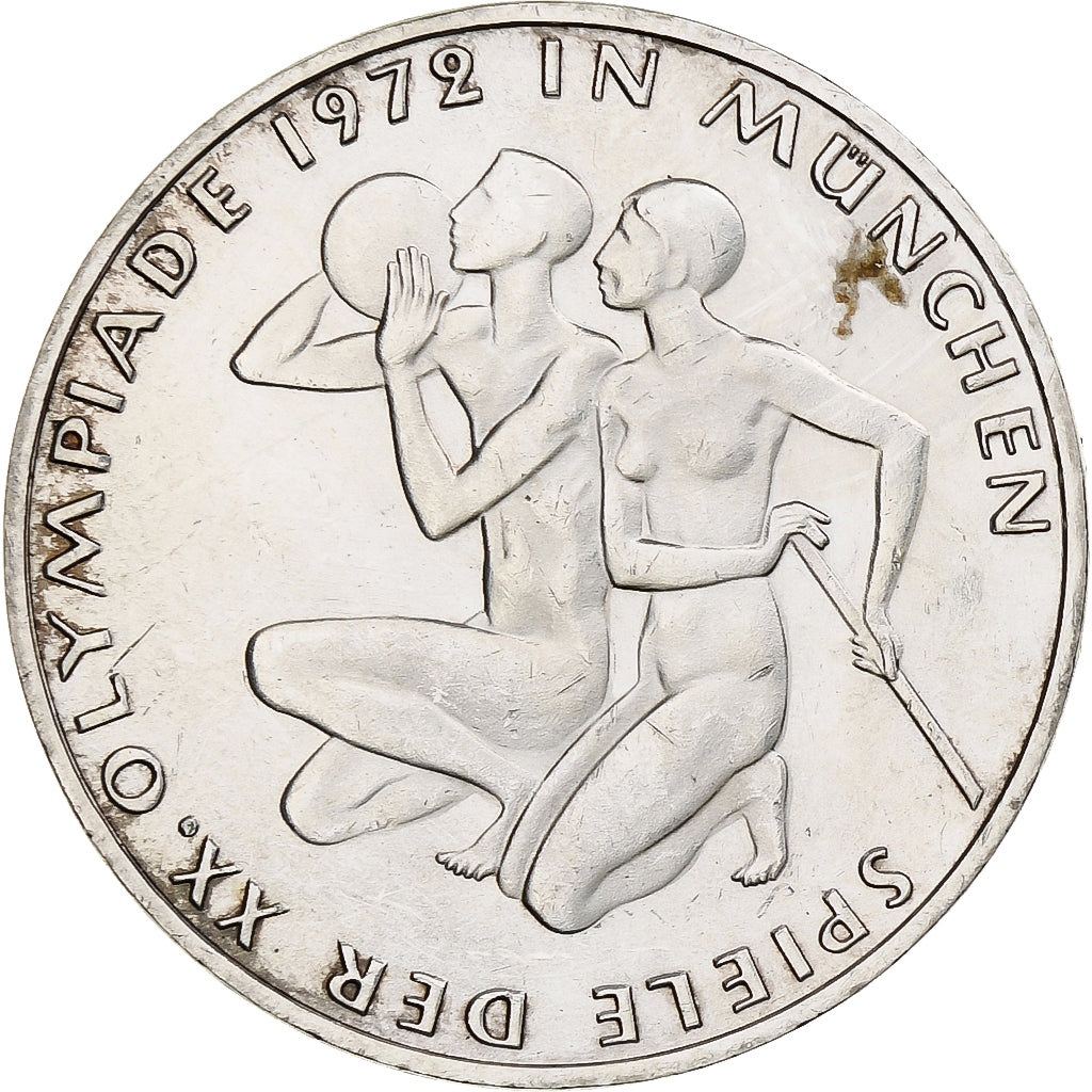 Moneta, GERMANIA - REPUBBLICA FEDERALE, Munich Olympics, 10 Mark, 1972