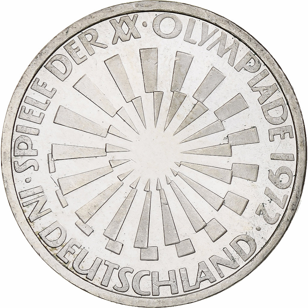 Bundesrepublik Deutschland, 10 Mark, 1972, Hamburg, Silber, UNZ, KM:134.1
