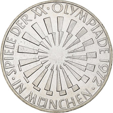 République fédérale allemande, 10 Mark, 1972, Karlsruhe, Argent, SUP+, KM:130