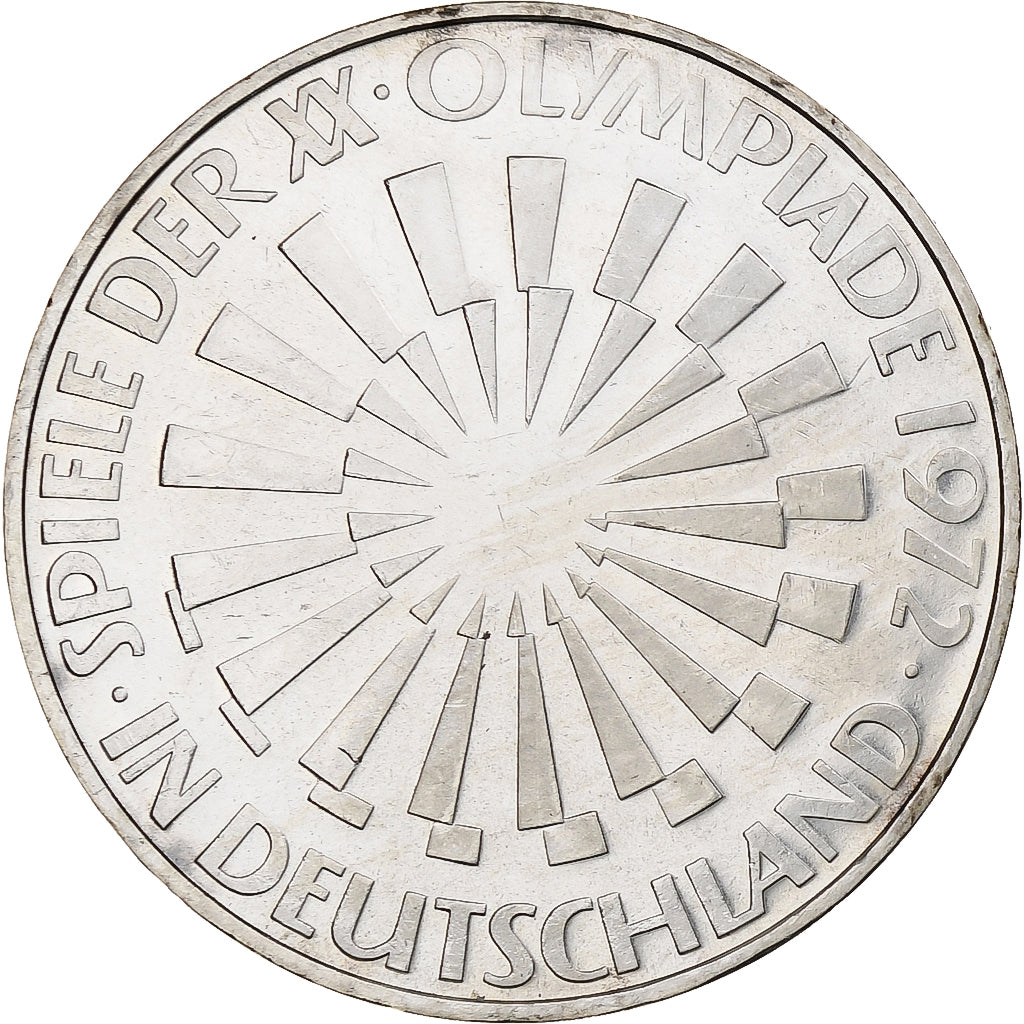 République fédérale allemande, 10 Mark, 1972, Munich, Argent, SUP, KM:134.1
