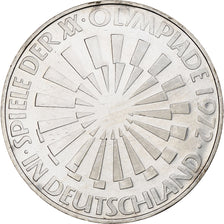 République fédérale allemande, 10 Mark, 1972, Munich, Argent, SUP, KM:134.1