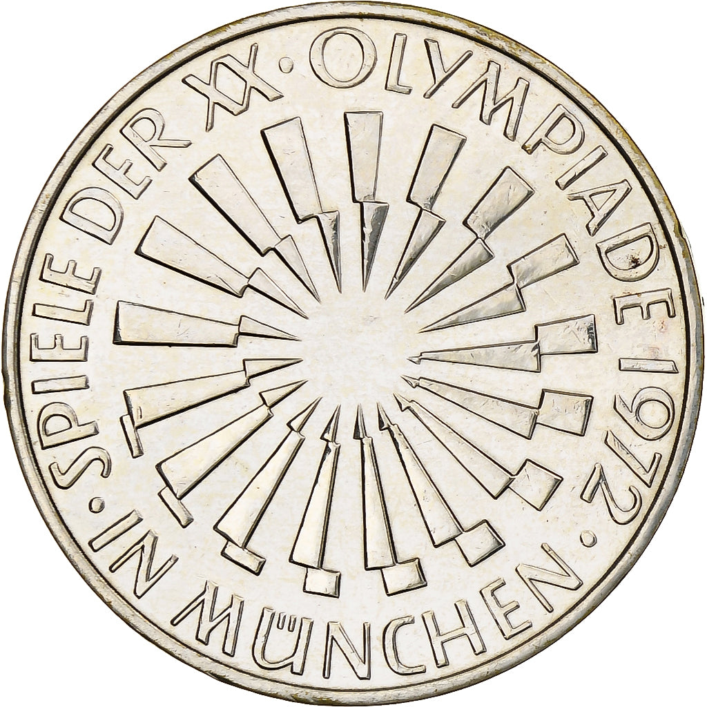 GERMANY - FEDERAL REPUBLIC, 10 Mark, 1972, Hambourg, Silver, AU(55-58), KM:130