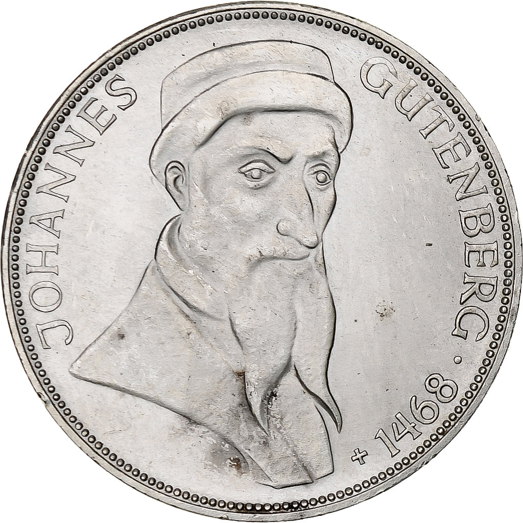 République fédérale allemande, 5 Mark, 1968, Karlsruhe, Argent, SUP, KM:122