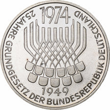 GERMANY - FEDERAL REPUBLIC, 5 Mark, 1974, Stuttgart, Silver, MS(63), KM:138