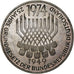 GERMANY - FEDERAL REPUBLIC, 5 Mark, 1974, Stuttgart, Silver, AU(50-53), KM:138
