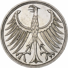 GERMANY - FEDERAL REPUBLIC, 5 Mark, 1964, Stuttgart, Silver, MS(60-62), KM:112.1