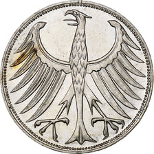 Coin, GERMANY - FEDERAL REPUBLIC, 5 Mark, 1969, Karlsruhe, AU(55-58), Silver