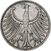 GERMANY - FEDERAL REPUBLIC, 5 Mark, 1957, Karlsruhe, Silver, AU(50-53), KM:112.1