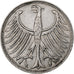 GERMANIA - REPUBBLICA FEDERALE, 5 Mark, 1959, Munich, Argento, BB, KM:112.1