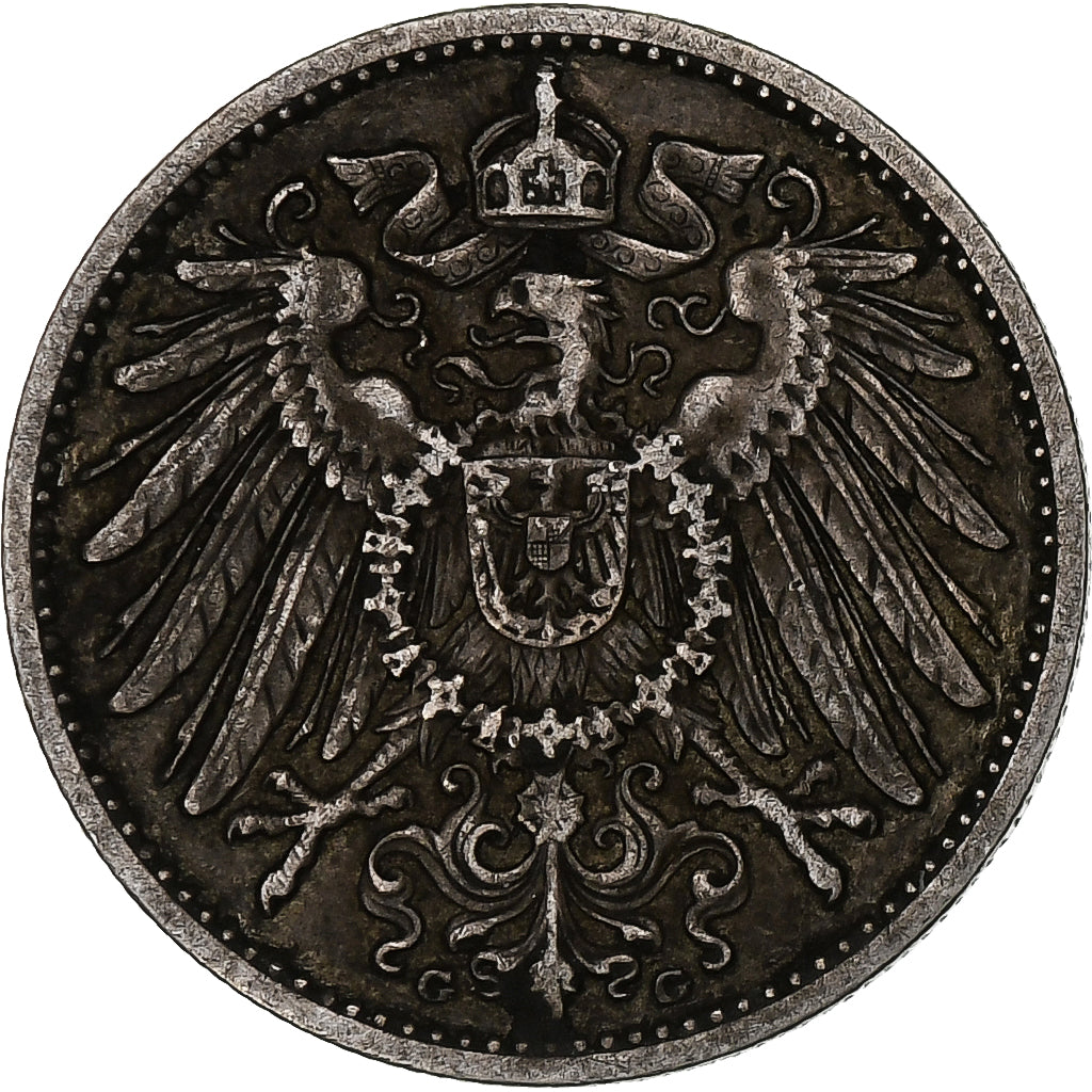 GERMANY - EMPIRE, Wilhelm II, Mark, 1910, Karlsruhe, Silver, EF(40-45), KM:14