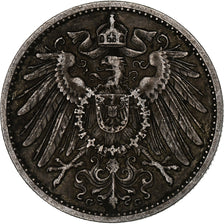GERMANY - EMPIRE, Wilhelm II, Mark, 1910, Karlsruhe, Silver, EF(40-45), KM:14