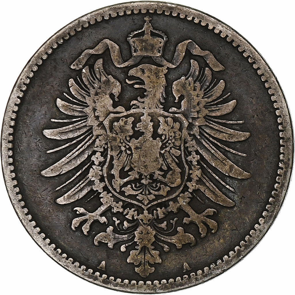 GERMANY - EMPIRE, Wilhelm I, Mark, 1881, Berlin, Silver, VF(30-35), KM:7