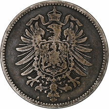 GERMANY - EMPIRE, Wilhelm I, Mark, 1881, Berlin, Silver, VF(30-35), KM:7