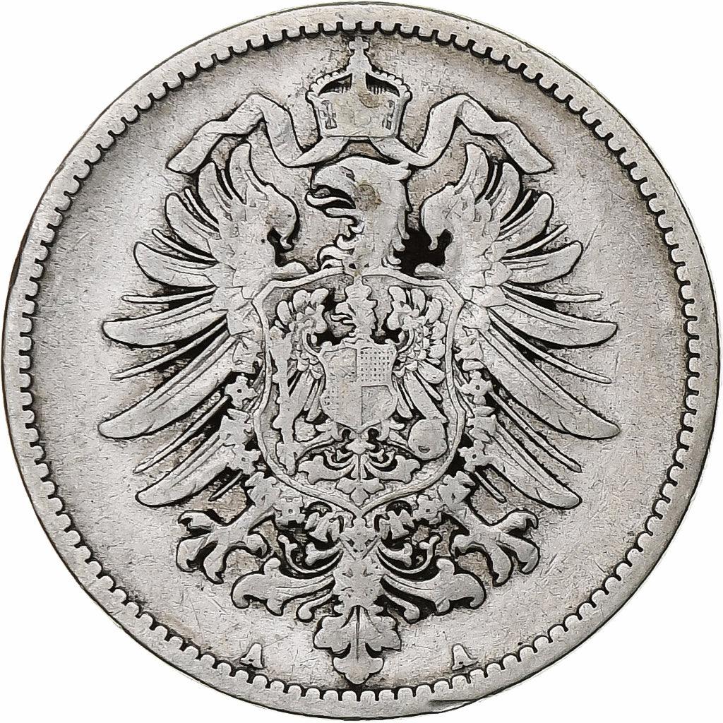 GERMANY - EMPIRE, Wilhelm I, Mark, 1875, Berlin, Silver, VF(30-35), KM:7