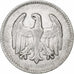 Duitsland, Weimarrepubliek, Mark, 1924, Karlsruhe, Zilver, FR+, KM:42