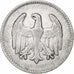 ALEMANIA - REPÚBLICA DE WEIMAR, Mark, 1924, Karlsruhe, Plata, BC+, KM:42