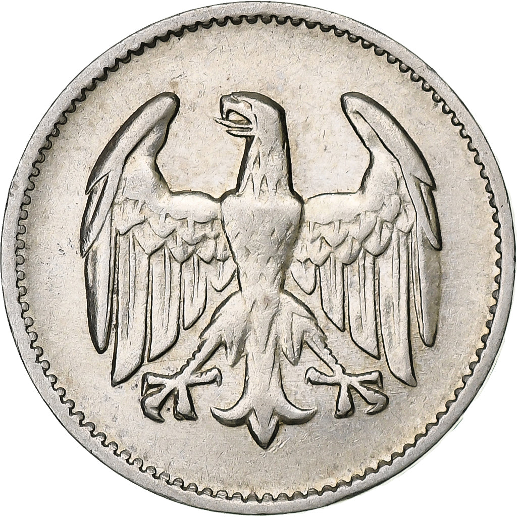 Coin, GERMANY, WEIMAR REPUBLIC, Mark, 1924, Stuttgart, EF(40-45), Silver, KM:42