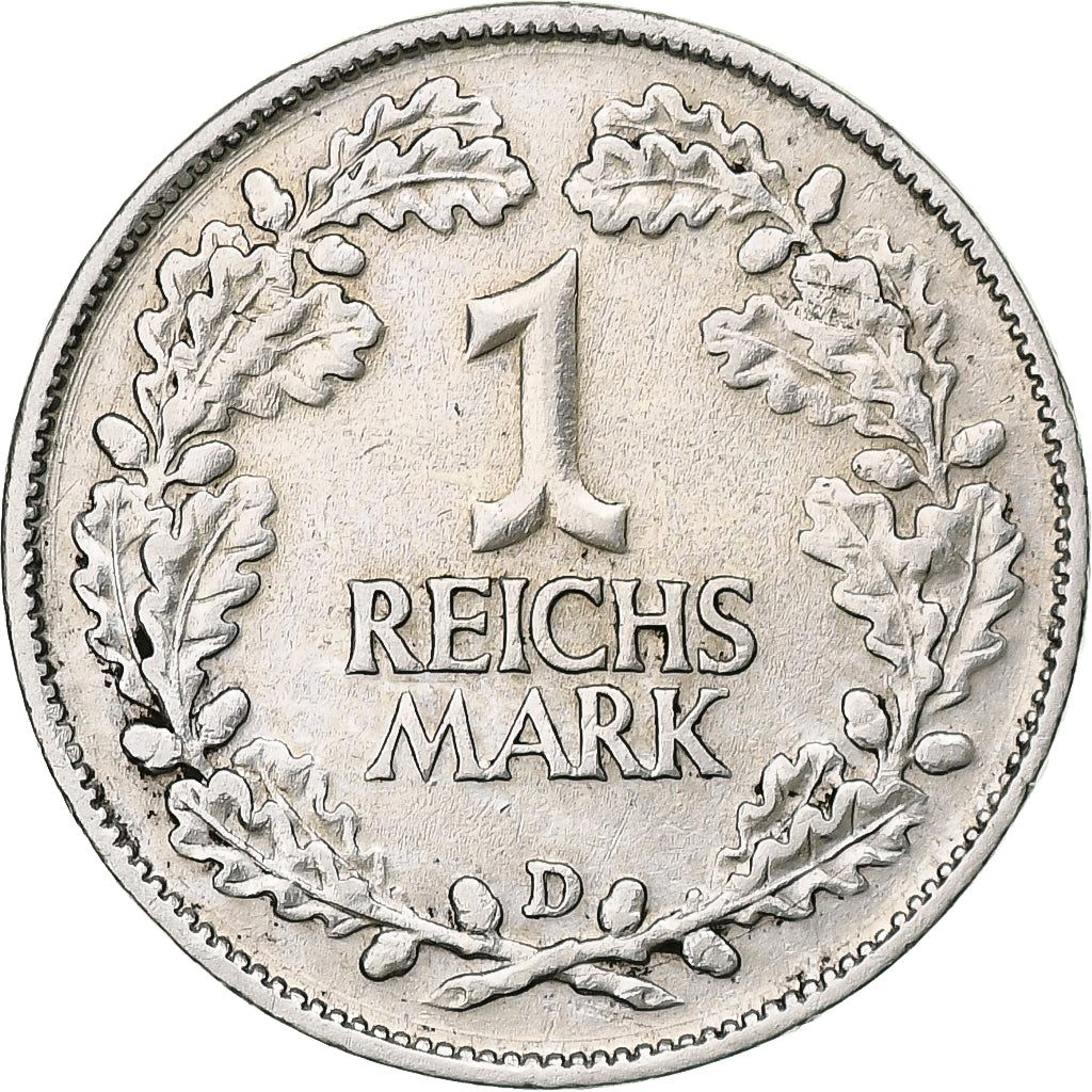 GERMANY, WEIMAR REPUBLIC, Mark, 1925, Munich, Silver, AU(50-53), KM:42