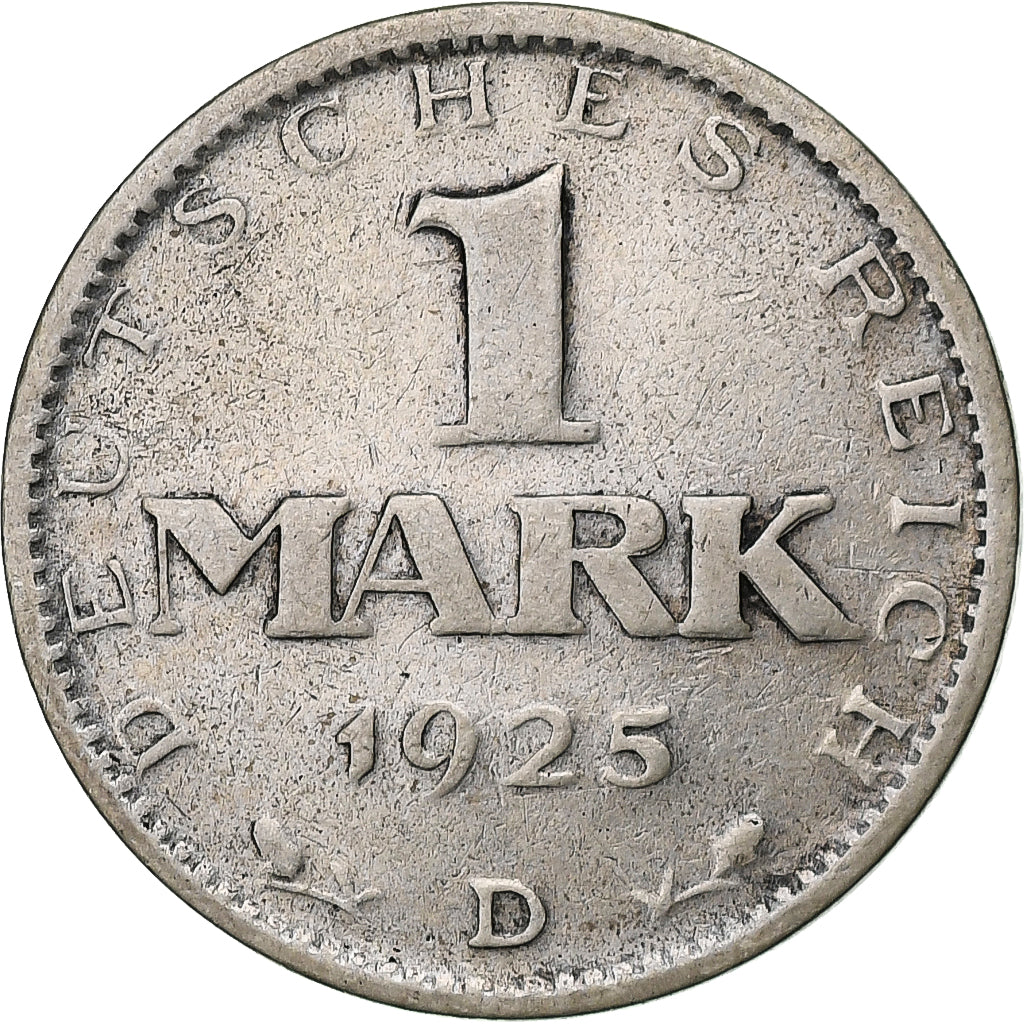 NIEMCY, REP. WEIMARSKA, Mark, 1925, Munich, Srebro, VF(20-25), KM:42