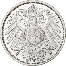 GERMANY - EMPIRE, Wilhelm II, Mark, 1915, Munich, Silver, MS(60-62), KM:14