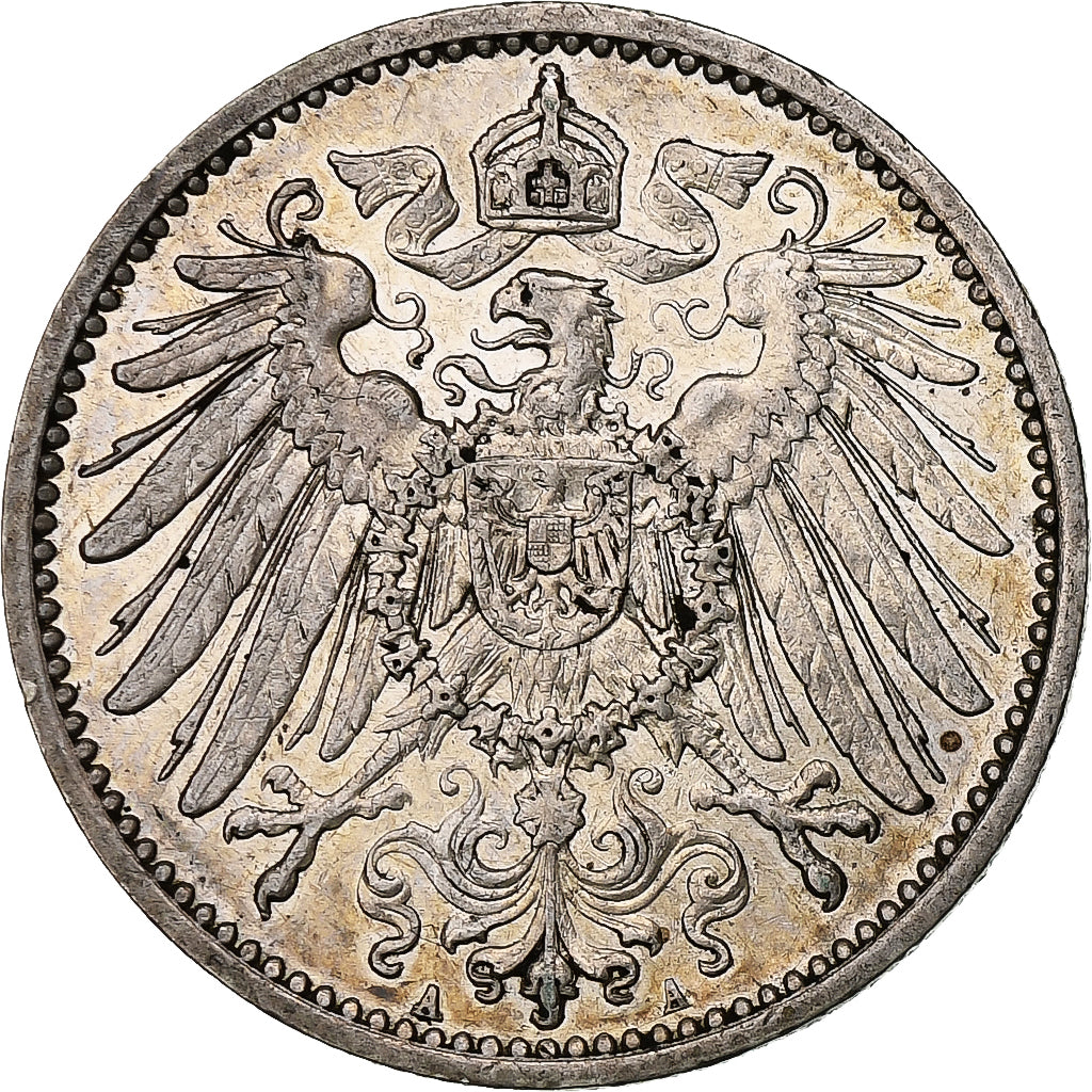 GERMANY - EMPIRE, Wilhelm II, Mark, 1915, Berlin, Silver, MS(60-62), KM:14