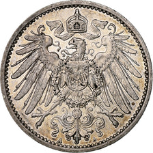 GERMANY - EMPIRE, Wilhelm II, Mark, 1915, Berlin, Silver, MS(60-62), KM:14