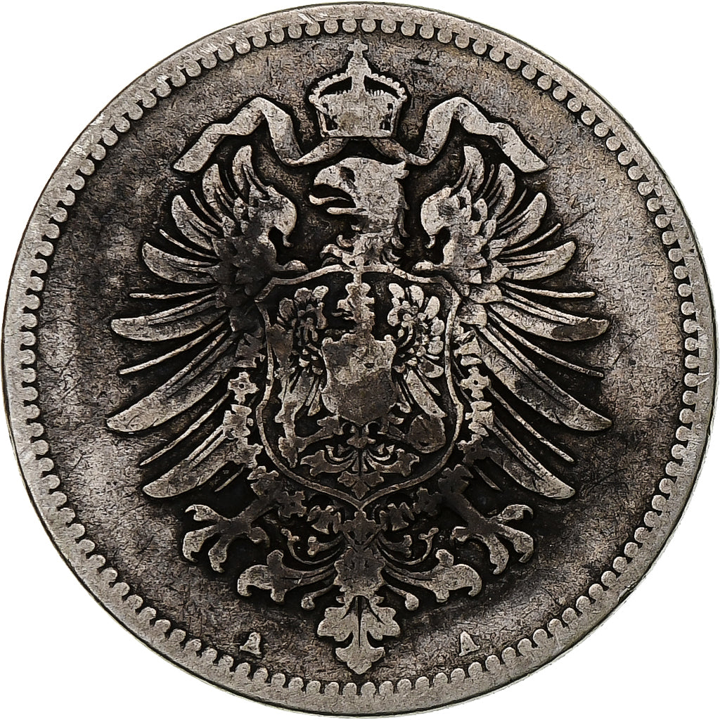 GERMANY - EMPIRE, Wilhelm I, Mark, 1873, Berlin, VF(30-35), Silver, KM:7