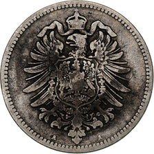 GERMANY - EMPIRE, Wilhelm I, Mark, 1873, Berlin, VF(30-35), Silver, KM:7