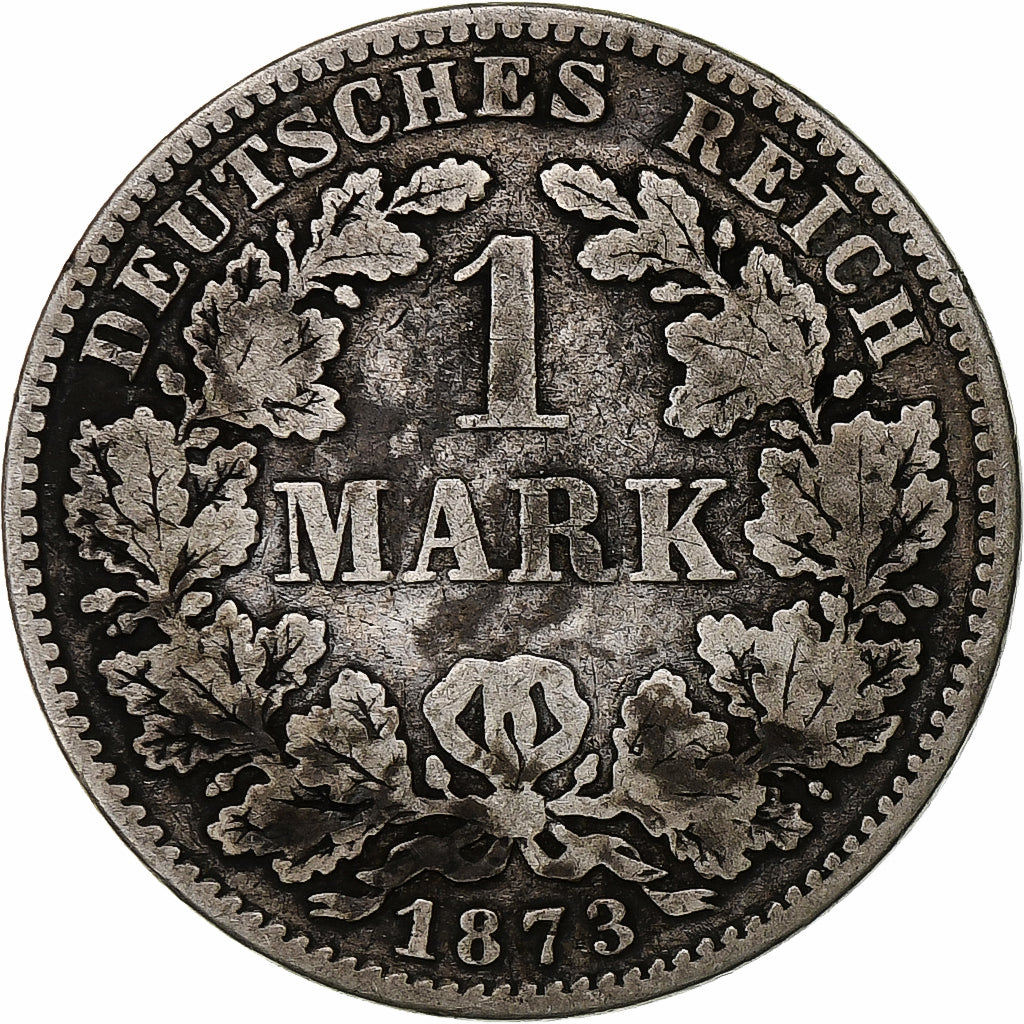 GERMANY - EMPIRE, Wilhelm I, Mark, 1873, Berlin, VF(30-35), Silver, KM:7