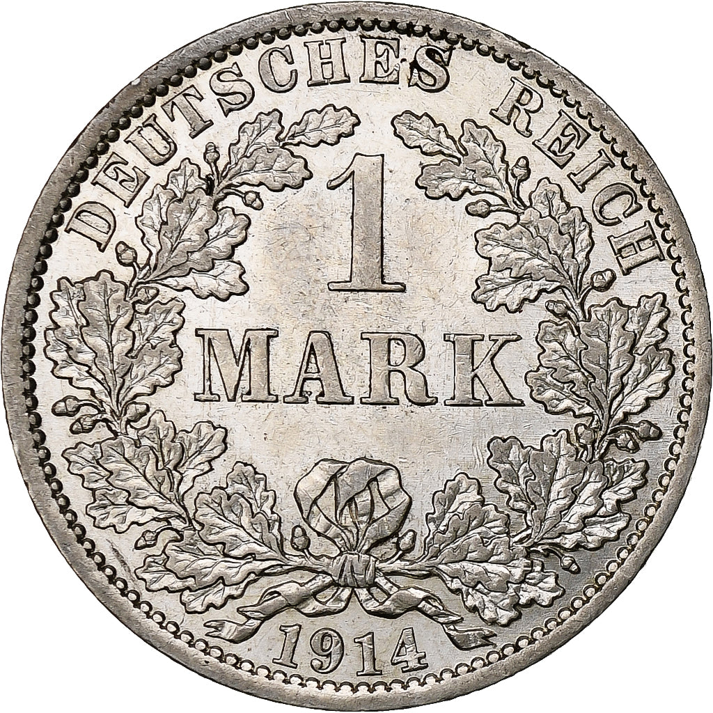 ALEMANIA - IMPERIO, Wilhelm II, Mark, 1914, Berlin, Plata, EBC+, KM:14