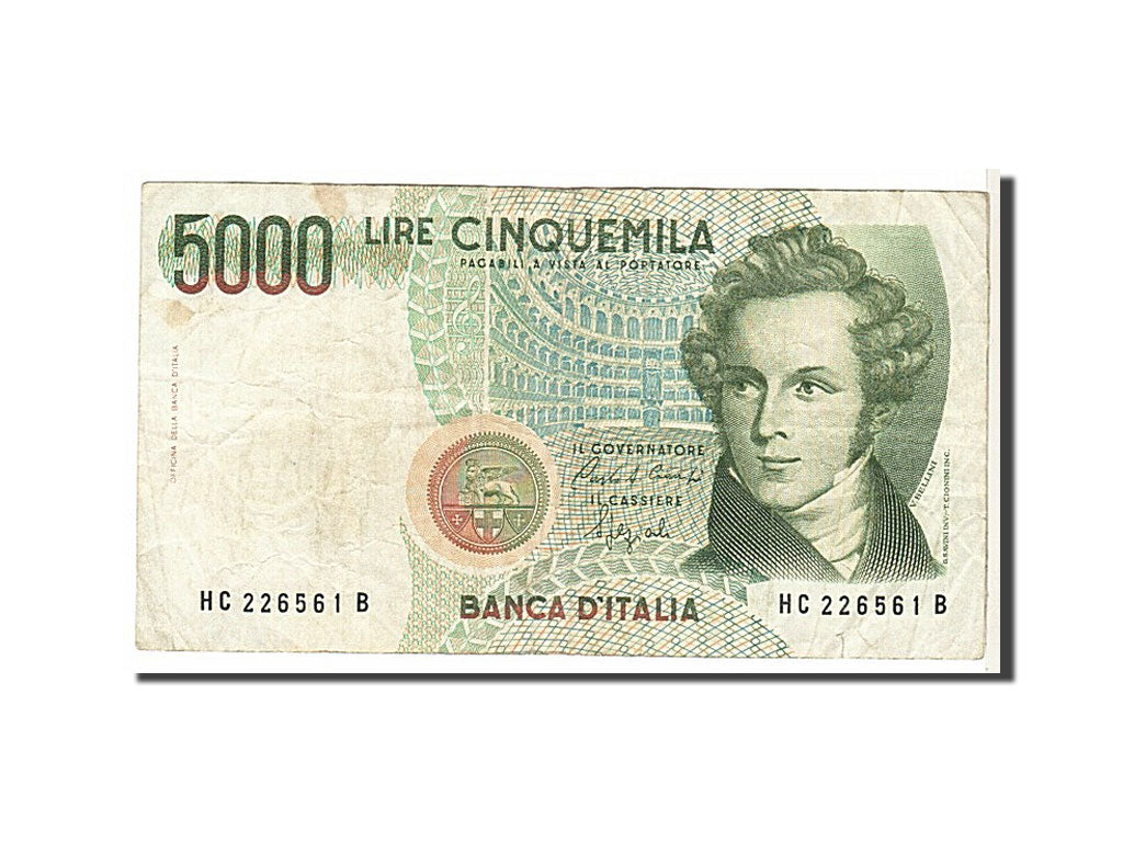 Italy, 5000 Lire, 1985, KM #111b, VF(20-25)