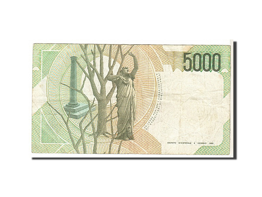 Italy, 5000 Lire, 1985, KM #111b, VF(20-25)