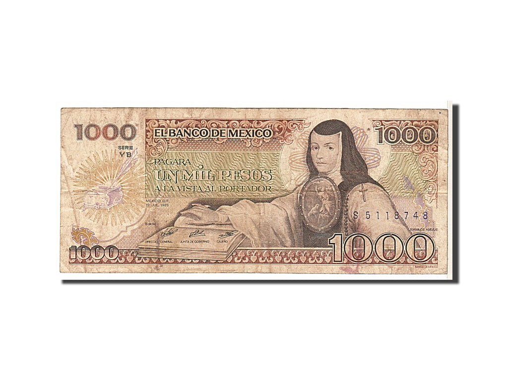 Mexico, 1000 Pesos, 1985, KM #85, VF(20-25), S5118748