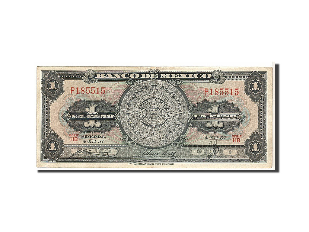 Messico, 1 Peso, 1957, KM:59c, BB